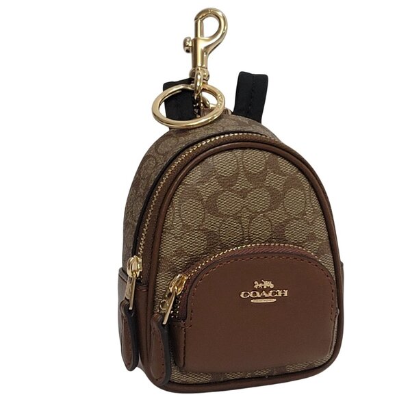 Coach Mini Backpack Bag Charm Key Ring - Picture 1 of 8